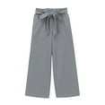 thumbnail image 5 of LADIGASU Girls Pants Casual Smocked High Waist Pant Loose Wide Leg Long Trousers 4-14 Years, 5 of 8