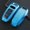 blue case, variant on TPU Carbon Fiber Car Key Case Cover, for Audi A4 A6 A7 A8 C8 Q8 Q5 D5 E-tron Key Fob Bag Keychain