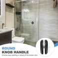 thumbnail image 4 of Uxcell Round Sliding Glass Door Handle 304 Stainless Steel Back-to-Back Black 2.7", 4 of 7