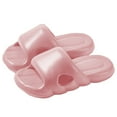 thumbnail image 2 of HNMKIU Cozy Slippers for Home Bathroom Shower Soft Sole Lightweight Comfortable Indoor Outdoor Couples Men Women Beach Sandals Z03_Light Pink,9, 2 of 6