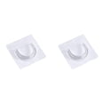 thumbnail image 4 of Self Adhesive Shower Rod Holder, U‑Shape Curtain Rod Bracket Hook No Drilling, Waterproof Wall Mount Tension Curtain Rod Bracket for Home Bathroom Clothes Curtain Hanging,Clear*2pcs, 4 of 9