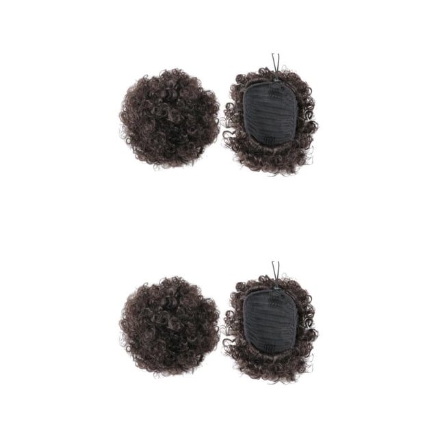 Minnieouse Afro Puff Ponytail Hair Bun Impresionante Updo con cordón High Puff Ponytail Hair Q9 2 P9 2 2piezas