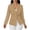 A Khaki, variant on Business Casual Open Front Suit Jacket Blazers for Women Women's Casual Sleeve Button-Up Long-Sleeved Patchwork Blazer Khaki L