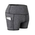 thumbnail image 1 of Women High Waist Running Short Tummy Control Shorts Polyester Black XL, 1 of 2
