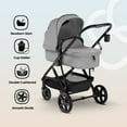 thumbnail image 4 of MAMA & BABY Rovee 2-in-1 Baby Bassinet Stroller with Reversible Seat and Large Canopy, Gray, 22.3LB, Unisex, 4 of 8