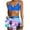 Blue, variant on Ayolanni Tropical Women's Plus Swimsuits Separate Pink V-Neck Skirt Two-Piece Sets Tween Swimwear M
