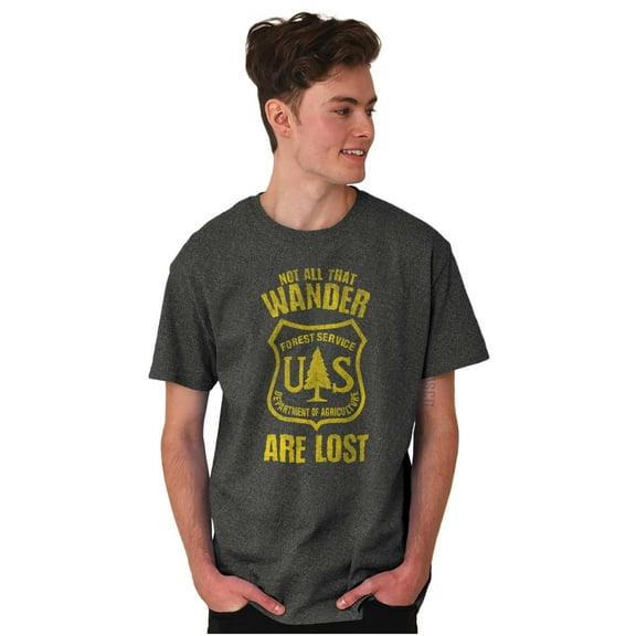 Not All Who Wander National Forest Men's Graphic T Shirt Tees Brisco Brands S