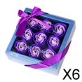 thumbnail image 1 of 6 rosas de jabón perfumadas con caja de regalo cuadrada, regalo de aniversario, aroma agradable, decoración realista para interiores y exteriores, ele 6 piezas, 1 of 10