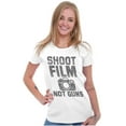 thumbnail image 3 of Shoot Film Not Guns Photographer Pun Womens Slim Fit Graphic Tee Brisco Brands L, 3 of 5