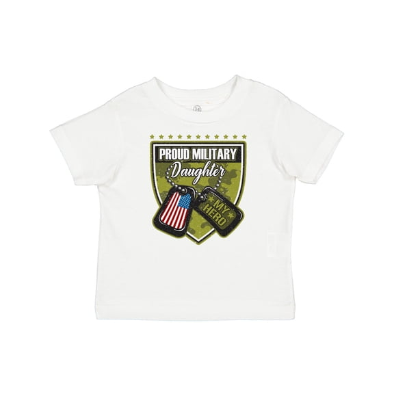 Inktastic Proud Military Daughter Soldier Hero Girls Toddler T-Shirt