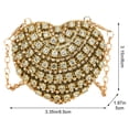 thumbnail image 4 of Jiibva Luxury Rhinestone Evening Party Bag Heart Shaped Diamond Embellished Purse Sparkling Single Shoulder Banquet Chain Bag Mini Wallet for Dinner and Wedding, 4 of 7