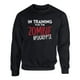 "en Formation pour l'Apocalypse Zombie" Drôle de Citation Sweat-Shirt Noir pour Hommes – image 1 sur 1