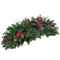thumbnail image 2 of Lssam Christmas Table Centerpieces with Candle Trays, Holiday Dining Table Decor Set with Pine Needles, Red Cherry & Snowy Leaves - Artificial Christmas Centerpiece for Tables and Fireplaces, 2 of 6