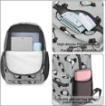 thumbnail image 4 of Police and Star White Pattern 17" School Backpacks for Teens,Waterproof Oxford Fabric,S-Shape Padded Straps for School,Travel,Hiking,Camping, 4 of 6