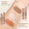 thumbnail image 3 of Double Head Makeup Stick-Highlighter & Contour, Natural Double-End Highlight Contour Stick with Face/Eye Shadow/Nose/Hairline, 3 of 9