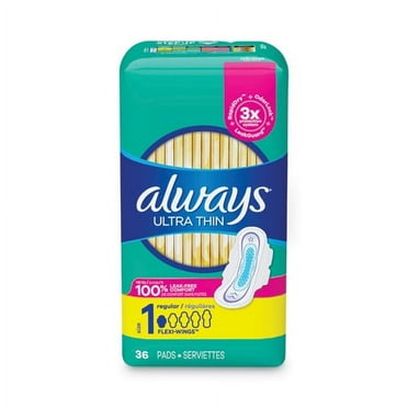 Ultra Thin Pads, Regular, 36/pack | Bundle of 5 Packs