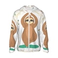 thumbnail image 1 of Fotbe Cute Sloth In Yoga Pose Tree Chaqueta con Protección Solar UPF 50+ para Hombre y Mujer, Camisa con Capucha y Bolsillos-3X-Large, 1 of 6