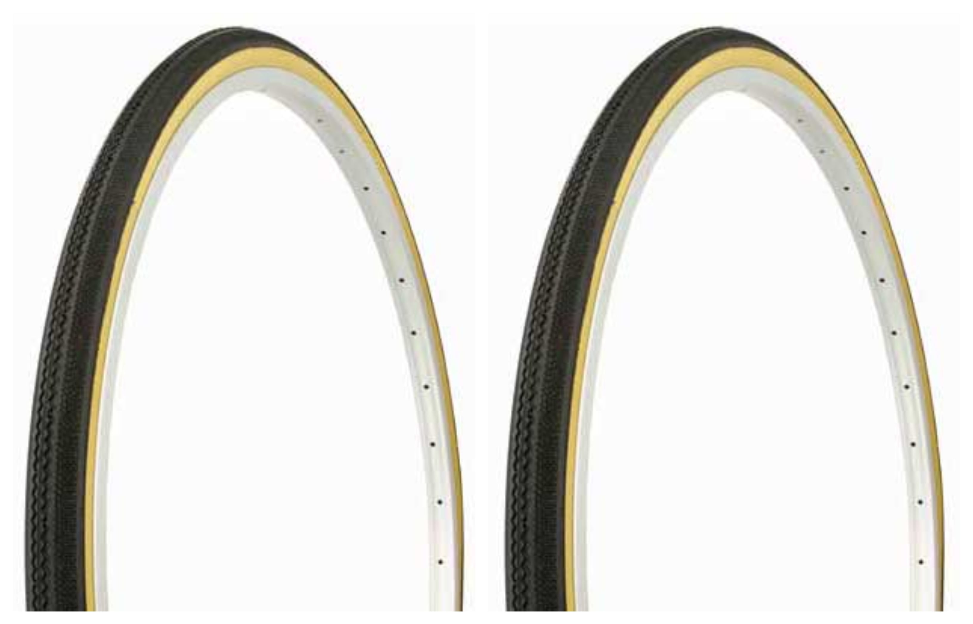 Tire set. 2 Tires. Two Tires Duro 27" x 1 1/4" Black/Gum Side Wall HF153. Bicycle Tires, bike