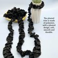 thumbnail image 3 of Lace Ribbon Decorative Ribbon 4.2 m 5 cm Satin Lace Ribbon Ruffle Lace Pleated Trim Lace Trim for DIY Sewing Clothing Embroidered Wedding Party Bouquets Cake Lace Decoration (Black), 3 of 5