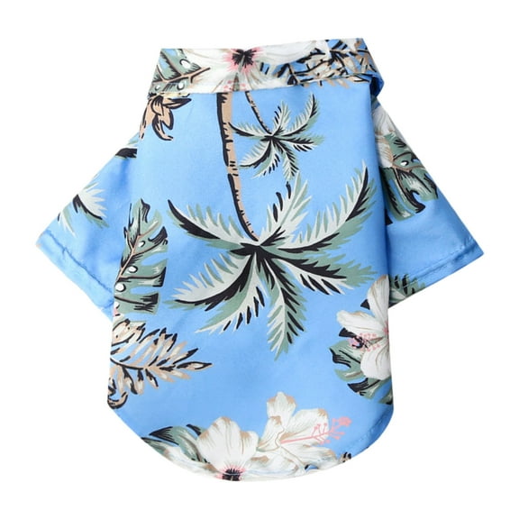 Btomtd Dog Clothes,Pet Supplies,Fashionable Pet Clothing- Hawaiian Pet Shirt With Beach Trees Shirt For Small-Medium Dogs And Cats Ideal For Warm Seasons Suitable For Pet Weighing 1.1-17.6lbs