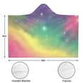 thumbnail image 3 of Wearable Blanket,Colorful Tie Dye Nebula Pattern Hooded Wearable Sherpa Blanket for Adults & Teens,Winter Poncho Shawl Wrap Cape Thick Warm,60"x80", 3 of 5