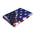 thumbnail image 5 of Zufioo USA Eagle with Spread Wings Print Silver Fox Fleece Beach Towel 27.5x55in, Super Absorbent Bath Towel, Suitable for Adult Beach, Swimming Pool and Home Use-One Size, 5 of 6