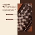 thumbnail image 5 of Men's Zipper Bifold Wallet, Woven Synthetic Leather with ID Window and Coin Pocket, 5 of 6
