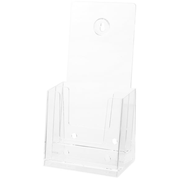 HOMEMAXS  File Rack Display Paper Holder Stand for Desk Office Transparent