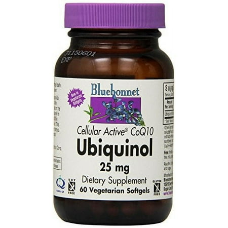 Bluebonnet Cellular Active CoQ10 Ubiquinol 25 Mg, 60 Ct
