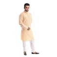 thumbnail image 3 of Indian Handmade Light Cotton Linen Summer Wear Long Kurta Pyjama Dress Set, 3 of 5