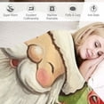 thumbnail image 3 of Chilfamy Santa Clause Gift Box Ribbon Print Throw Blanket Flannel Material Blanket for Bed Couch Car Kids Adults All Seasons Lightweight Soft Blanket 60x80in, 3 of 6