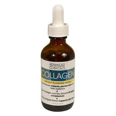 Advanced Clinicals Collagen Instant Plumping Serum for Fine Lines and Wrinkles. 1.75 Fl (Best Serum For Forehead Lines)