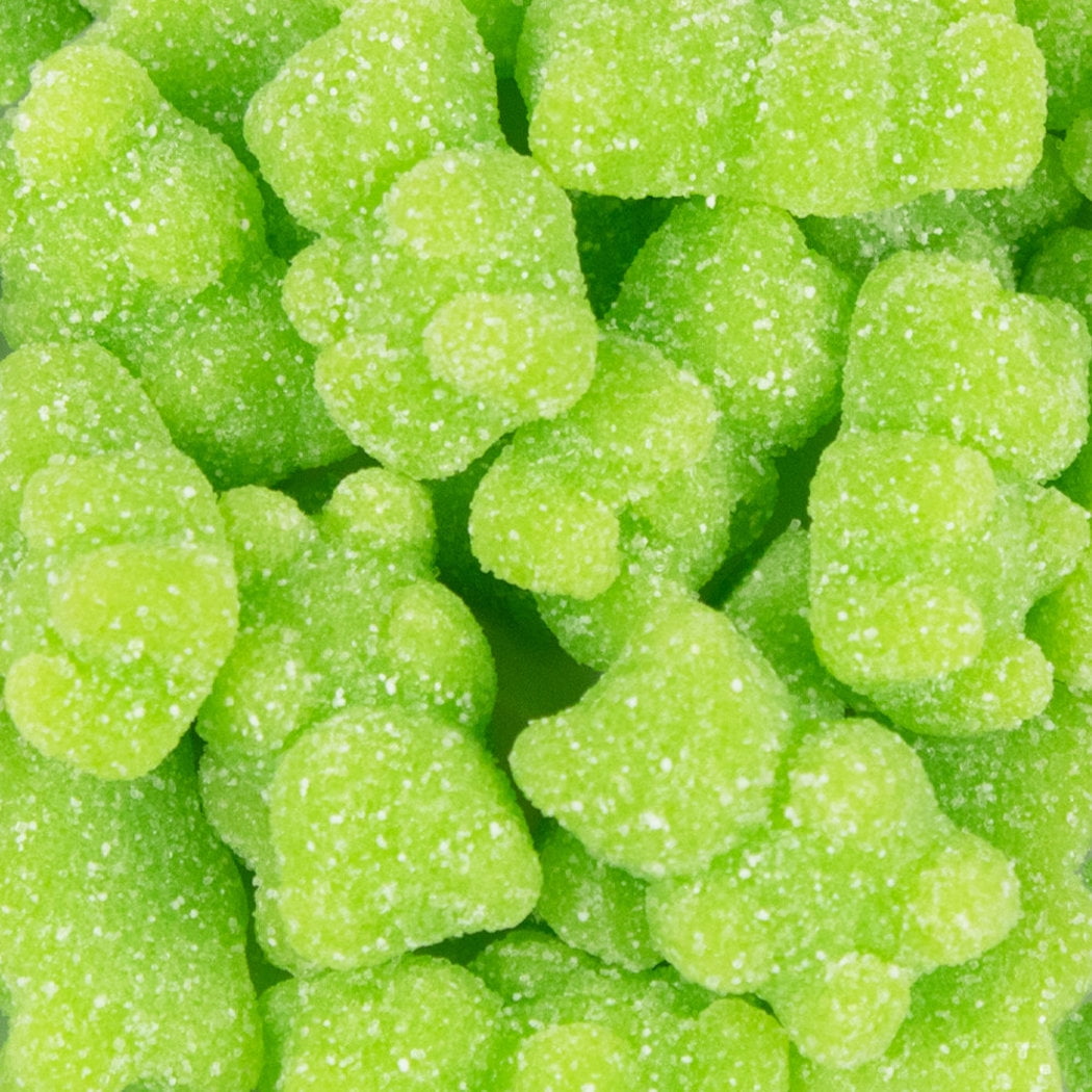 2.2 lb Green Gummy Bears Apple Sugar Coated (Approximately 220 Pcs)