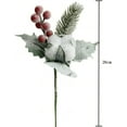 thumbnail image 2 of Artificial Frosted Pine Branches Twig Snow Covered Berries and Pick Christmas Halloween/Thanksgiving Decoration Holiday Table Supplies Decor (Cotton), 2 of 4