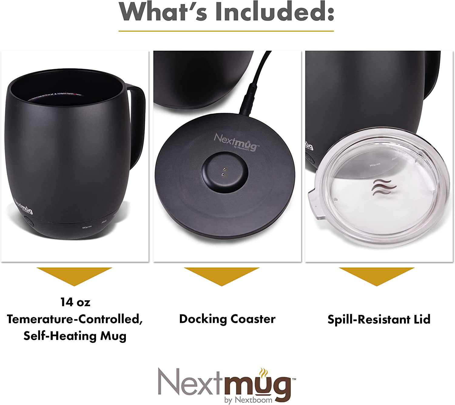 Nextmug Temperature-Controlled Self-Heating14-oz Mug ,Spice
