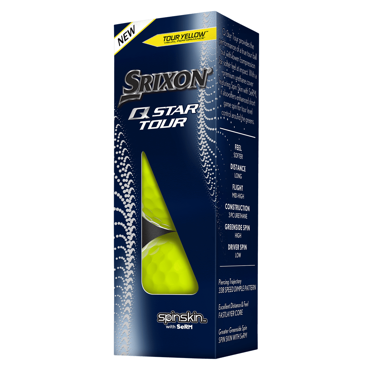 Srixon Q-Star Tour Yellow Golf Ball Dozen