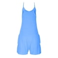 thumbnail image 3 of Levmjia Women's Jumpsuits Shorts and Rompers Solid Color Casual Loose Dungarees Romper Baggy Playsuit Jumpsuit Outfits Daily Wear, 3 of 9