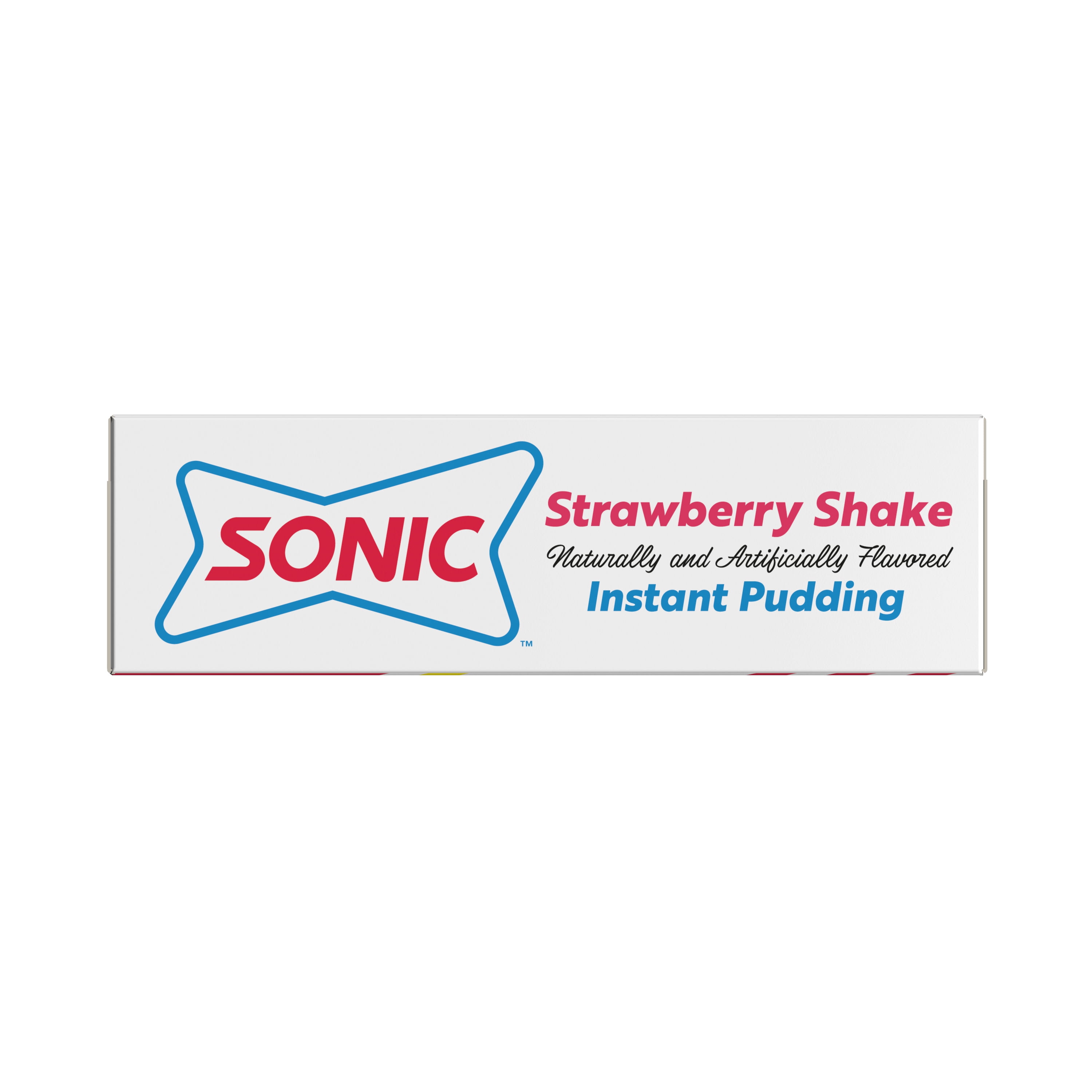 Sonic Strawberry Shake Instant Pudding Mix, 4 Servings, 3.03 oz Cardboard Box