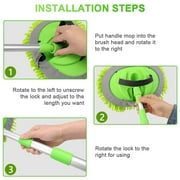 JahyElec Car Wash Brush Extendable Pole Revolving Care Washing Brush Sponge Cleaning