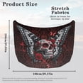 thumbnail image 7 of Uorisanigo Car Hood Cover Elastic Fabric Covers Removable Red Rose Butterfly Skull Car Hood Cover Protector Universal Auto Hoods Protective Accessories for SUV Sedan Truck Pickup, 7 of 7
