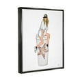 thumbnail image 3 of Stupell Industries Trendy Fashionable Girl Coffee Cup Beauty & Fashion Painting Black Floater Framed Art Print Wall Art, 3 of 6
