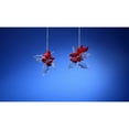 thumbnail image 2 of Icy Giftware Icy Crystal Cardinal Holly Leaves Christmas Ornaments - 3" - Pack of 4, 2 of 2