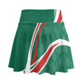 thumbnail image 2 of HELLHERO Green Red Striped Tennis Skirt, High Waisted Athletic Skort with Built-in Shorts for Women Golf Yoga and Daily Wear, 2 of 9