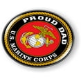 thumbnail image 3 of BestLicensePlateFrames - U.S. Marine Corps Proud Dad, USMC 3D Domed CAR Emblem Badge Sticker Flexible - Official U.S. Marine Corps Licensed Product, 3 of 6