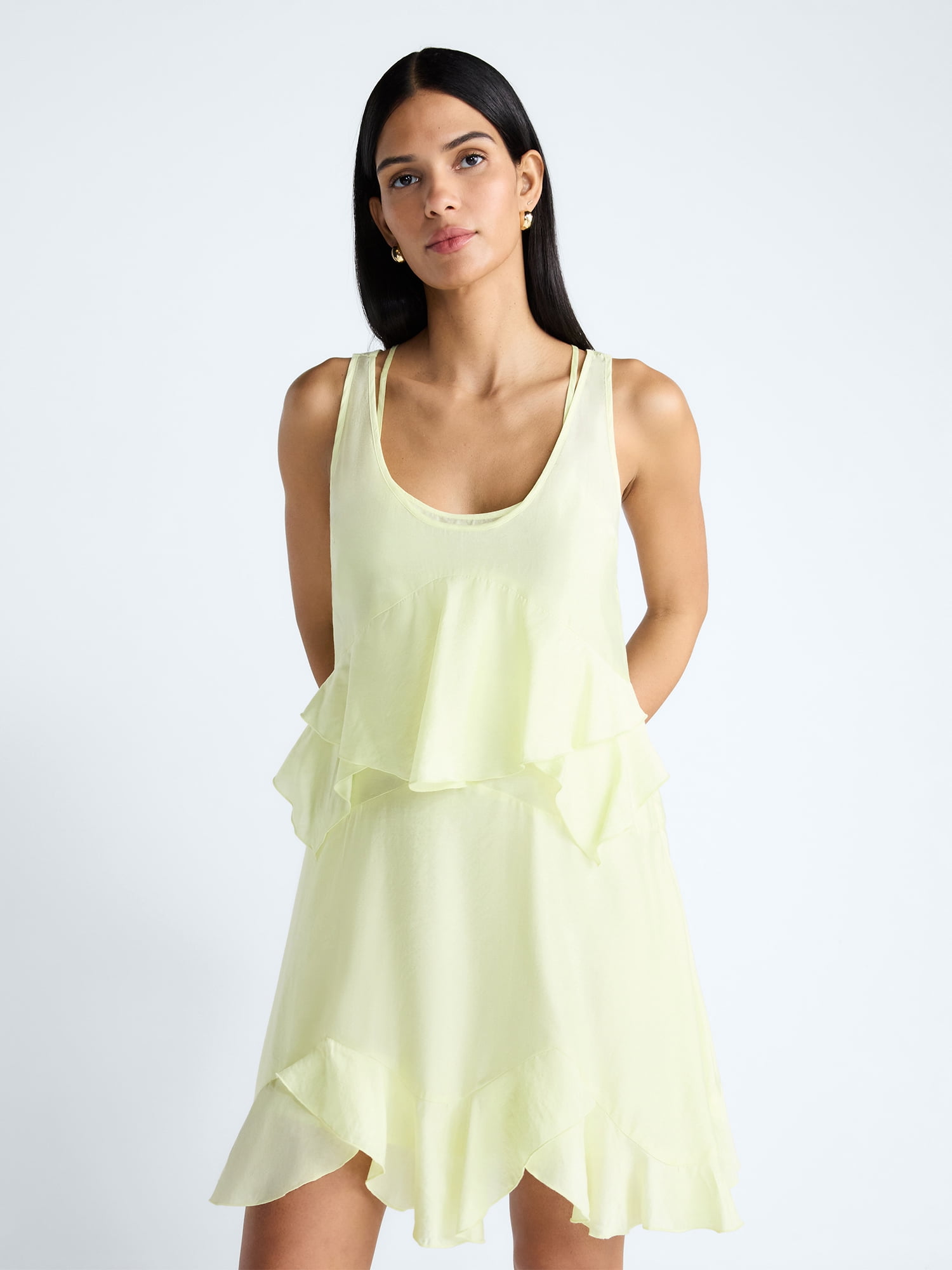 white button down linen dress Women’s White Linen Button Down Dress XS main image 0