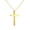 Gold, variant on Cross Necklace for Women, Silver/Black/Gold Stainless Steel Simple Cross Pendant Necklace with Shiny Double-Line Chain christian Flag Stainless Steel Cross Necklace gift christ maker