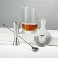 thumbnail image 2 of Viski 4PC Barware Set - Glass, Strainer, Jigger and Barspoon Home Bar Gifts, 2 of 10