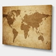 thumbnail image 3 of Designart Ancient Map of The World V Canvas Wall Art, 3 of 4