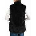 thumbnail image 3 of Amazhiyu Women's Faux Fur Zip Up Vest Stand Collar Sleeveless Jacket with Pocket, 3 of 6