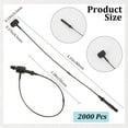 thumbnail image 2 of 1set 2000pcs 3 Inch Plastic Black Tag Loops Hang Tag String Security Price Tags Fastener Ring Adjustable Snap Lock Pin Safety Loop Ties for Retail Store Clothing Price Tag Accessories Supply, 2 of 9